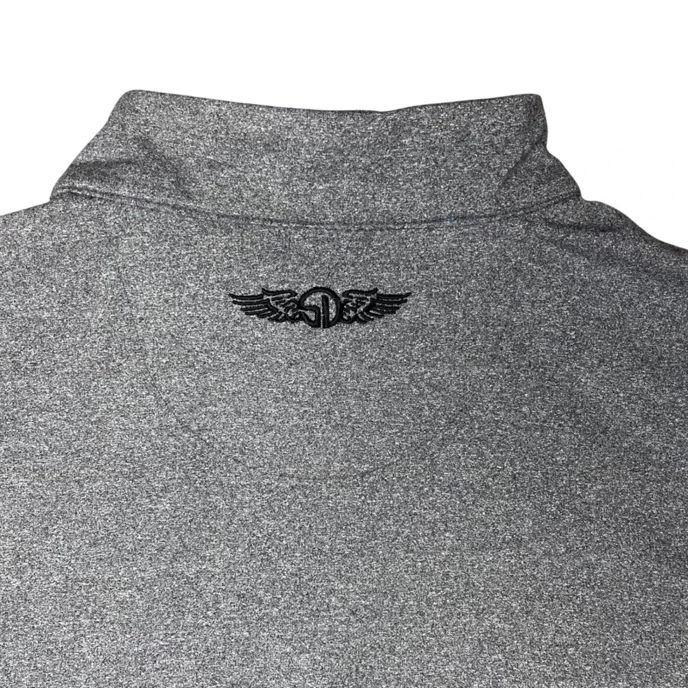 Straight Down Quarter Zip Pullover Mens XL Grey Newton Country Club Golf Top